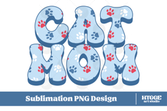 American Cat Mama Papa 4th of July USA Paw DTF PNG Bundle Product Image 4