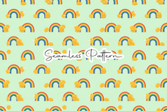 Rainbow and Gold Coin Seamless Pattern - Leprechaun &amp; Clover Product Image 1