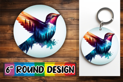 Heartfelt Circle Keychain Sublimation, Animals Art Product Image 1