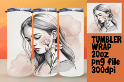 LUXE PNG Tumbler Design 20oz , Beauty Woman Product Image 1