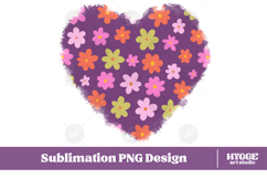 Retro Flowers Background Png Floral Paper Sublimation Splash Product Image 1