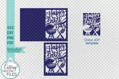Happy Birthday card papercut svg laser cut cricut template Product Image 3