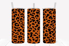 Pumpkin Leopard Pattern 20oz Skinny Tumbler Sublimation Product Image 1