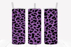 Purple Leopard Pattern 20oz Skinny Tumbler Sublimation Product Image 1