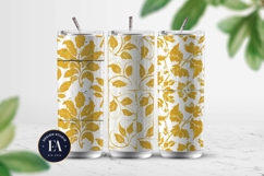 Gold Retro Floral Block Print | Geometric Floral Pattern Product Image 2