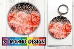 Shimmering Petal Paradise Sublimation : Keychain, Coaster Product Image 1