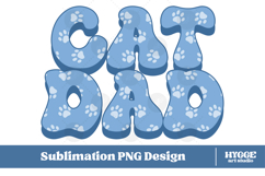 American Cat Mama Papa 4th of July USA Paw DTF PNG Bundle Product Image 5