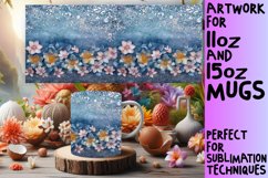 Leopard Bloom Glitter Mug Wrap Product Image 1