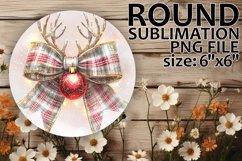 Timeless Round Keychains PNG, Holiday Bow Product Image 1