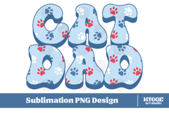 American Cat Mama Papa 4th of July USA Paw DTF PNG Bundle Product Image 5