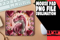 Playful Mouse Pad Sublimation PNG, Cute Dino Product Image 1