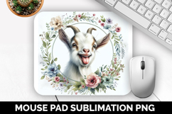 Goat Mouse Pad, Cute Animal Mouse Pad PNG, Animal Lover Gift Product Image 1