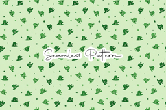 Green Leprechaun Hat Seamless Pattern - Leprechaun &amp; Clovers Product Image 1