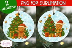 Christmas ornament PNG sublimation, Gingerbread man PNG Product Image 1