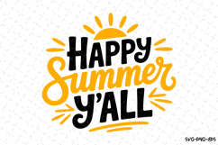 Happy Summer Y'all svg | Summer Svg | Svg Cut Files Product Image 1