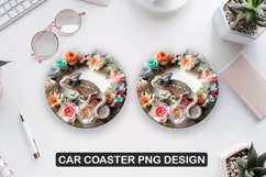 Newts Car Coaster Sublimation| Animal Coaster PNG Product Image 1
