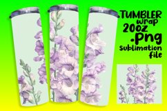 20oz Tumbler Wrap Sublimation Design Watercolor Floral Product Image 1