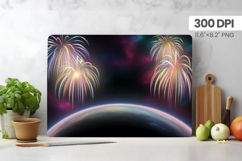 Happy New Year Cutting Board PNG Festive New Year&#039;s Eve 2026 Product Image 1