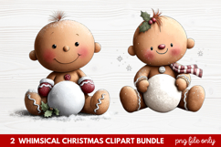Whimsical Christmas Clipart | Cute Festive Holiday PNG Product Image 1