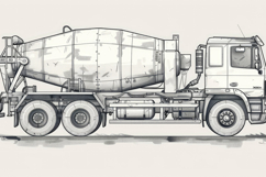 Concrete Mixer Truck Background Wallpaper Product Image 1