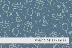 Pattern de Cumpleaños en Azul Product Image 1