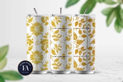 Gold Retro Floral Block Print | Geometric Floral Pattern Product Image 2
