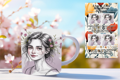 Creative 11oz Mug Wrap Png Template , Beauty Woman Product Image 1