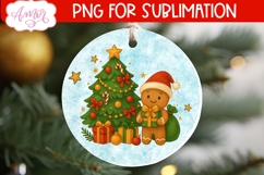 Christmas ornament PNG sublimation, Gingerbread man PNG Product Image 2