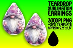 Serene Gnome Delight: Sublimation Teardrop Elegance Product Image 1