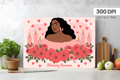 Afro Girl/Woman Melanin braided hair Cutting Board PNG Desig Product Image 1