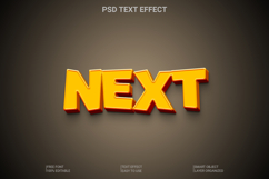 Modern Bold 3D Text Effect Photoshop PSD Template Product Image 1
