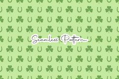 Horseshoe and Shamrock Seamless Pattern Product Image 1