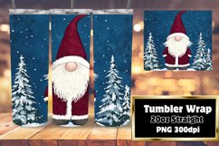 Cute Christmas Gnome Wrap 20oz Sublimation Design Product Image 1