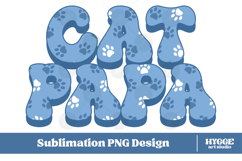 American Cat Mama Papa 4th of July USA Paw DTF PNG Bundle Product Image 6