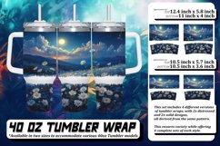 Vibrant Petal Paradise 40oz Tumbler Sublimation Product Image 1