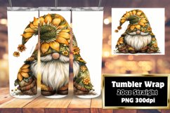 Cheerful Watercolor Gnome Tumbler Artwork Product Image 1