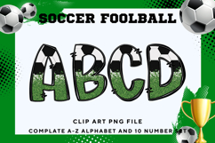Soccer Doodle Alphabet Sport Letters Hand Draw _B174 Product Image 1