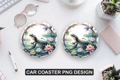 Newts Car Coaster Sublimation| Animal Coaster PNG Product Image 1