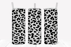 Silver Leopard Pattern 20oz Skinny Tumbler Sublimation Product Image 1