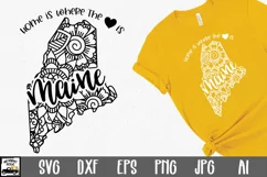 Maine Mandala SVG File - Home is Where the Heart Is SVG Product Image 1