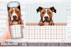 Seamless Pit Bull Terrier Dog Sublimation Skinny Tumbler Product Image 1