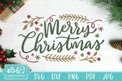 Farmhouse Christmas Sign SVG | Merry Christmas SVG Product Image 2