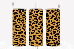 Sunflower Leopard Pattern 20oz Skinny Tumbler Sublimation Product Image 1