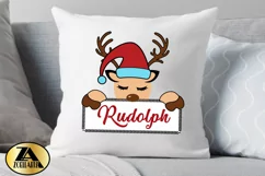 Reindeer SVG PNG EPS DXF Christmas SVG Reindeer Monogram SVG Product Image 8