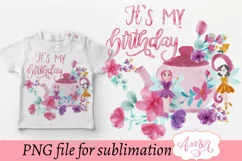It's my birthday sublimation design, fairy birthday PNG Product Image 2