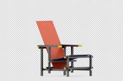 Isometric Arm Chair 3D isolated render Product Image 1