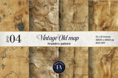 Vintage World Maps Pattern, Junk journal papers Product Image 1