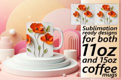 Elegant Flower Euphoria: 3D Mug Sublimation Product Image 1
