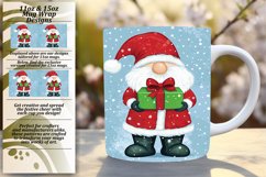 Watercolor Gnome Wrap 11oz 15oz Christmas Mug Design Product Image 1