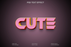 Cute Retro 3D Text Effect Photoshop Template Product Image 1